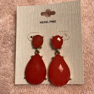 Coral Pink Drop Earrings